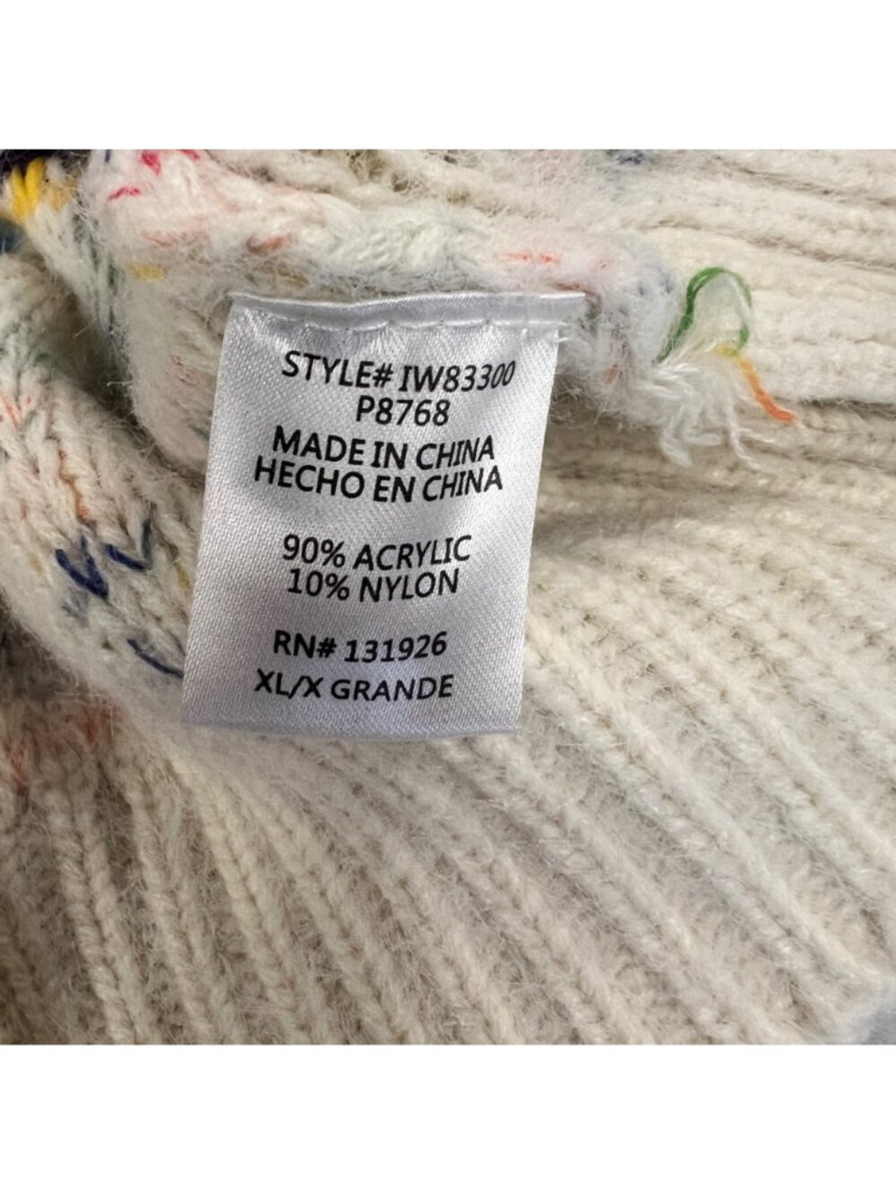 Tea n Rose Womens Fuzzy Knit Pullover Sweater Multicolor Print Size XL - Picture 9 of 9